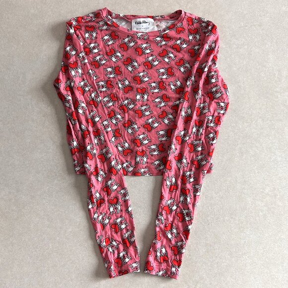 Alice + Olivia X Keith Haring Delaina Holding Heart Crop Top - Picture 4 of 10